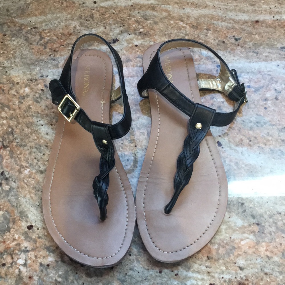 Merona Black Thong Sandals
